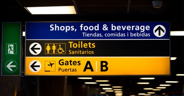 Airport Light Box Signage